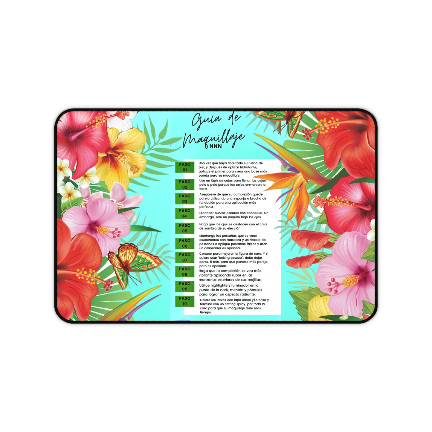 Tropical Guía de Maquillaje / Tropical Make up Guide Vanity Mat by NNN