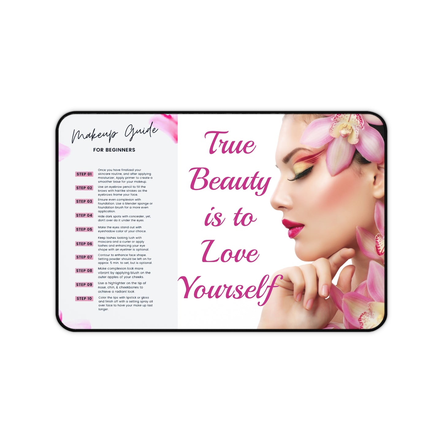 S/M Makeup Step-By-Step Guide Vanity Mats by NNN